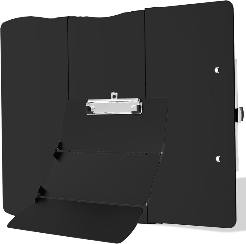 Trustnice Clipboard Foldable Without Edition Cheat Sheets Aluminum 3 Layers Foldable Clipboards Pocket Size Profile Clip Clipboards Notepad for Students, Nurses,Contractor Trucker Driver - Image 1